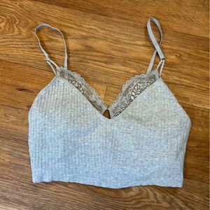 LAST CHANCE | Aerie heather gray lace cami size M